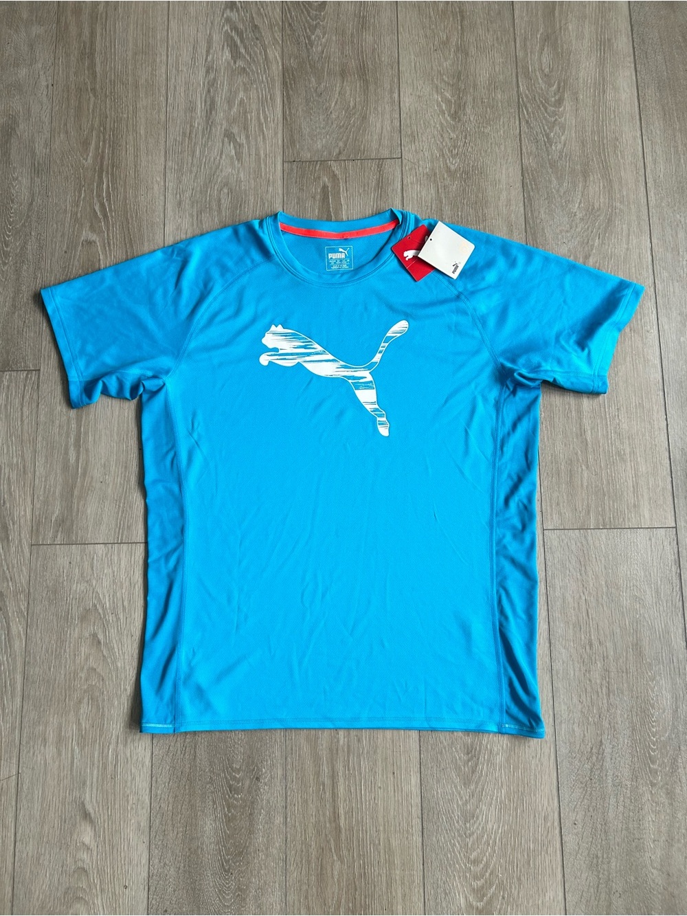 PUMA Men’s Blue Performance Logo Tee